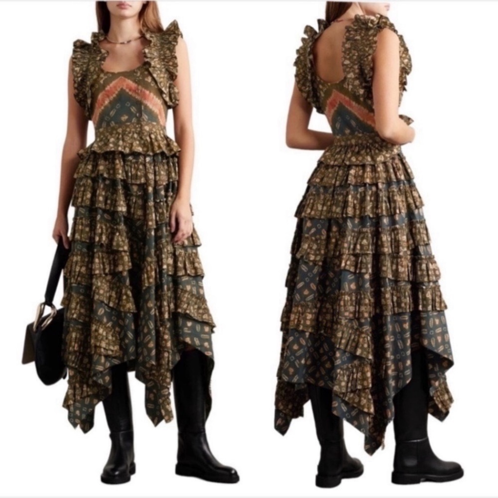 ULLA JOHNSON Nia Midi Dress Sz 10